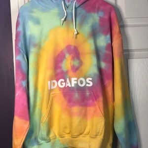 IDGAFOS Rainbow Tie-dye Hoodie